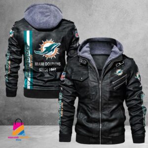 Miami Dolphins NFL Style Leather Jacket For Fans