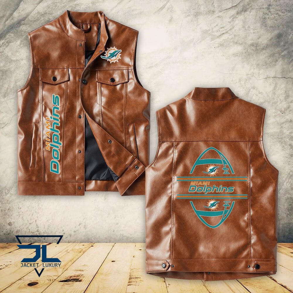 Miami Dolphins NFL Style Leather Jacket For Fans