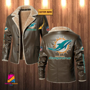 Miami Dolphins NFL Style Leather Jacket For Fans