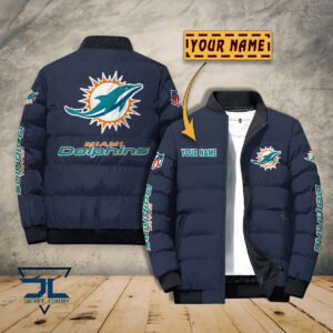 Miami Dolphins NFL Style Puffer Jacket For Fans