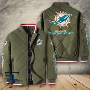 Miami Dolphins NFL Style Puffer Jacket For Fans