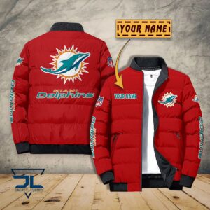Miami Dolphins NFL Style Puffer Jacket For Fans