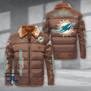 Miami Dolphins NFL Style Puffer Jacket For Fans