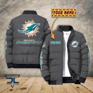 Miami Dolphins NFL Style Puffer Jacket For Fans