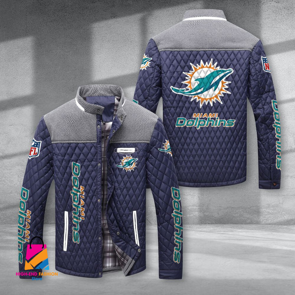 Miami Dolphins NFL Style Puffer Jacket For Fans