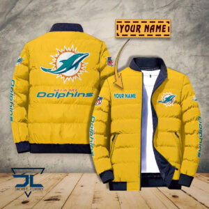 Miami Dolphins NFL Style Puffer Jacket For Fans