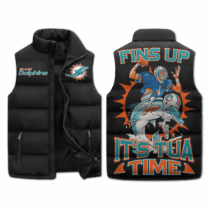 Miami Dolphins NFL Style Sleeveless Puffer Jacket For Fans