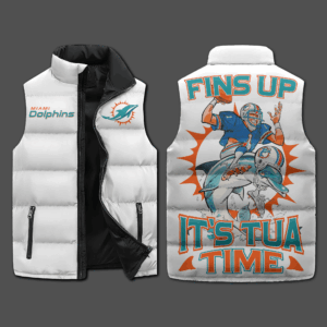 Miami Dolphins NFL Style Sleeveless Puffer Jacket For Fans
