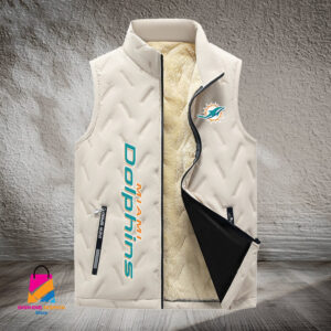 Miami Dolphins NFL Style Sleeveless Puffer Jacket For Fans