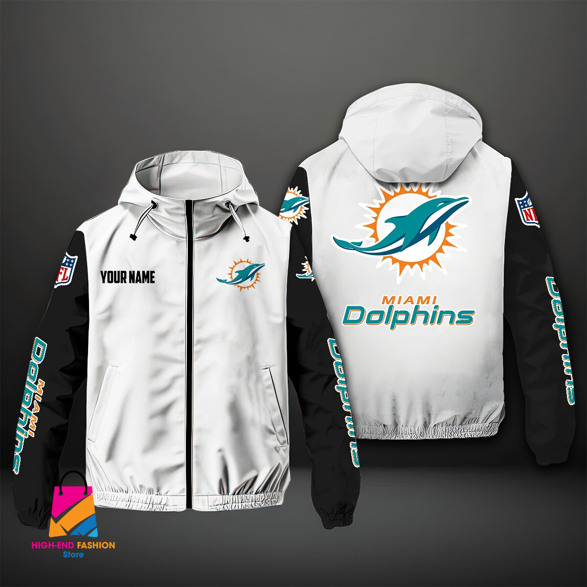 Miami Dolphins NFL Style Windbreaker Jacket For Fans