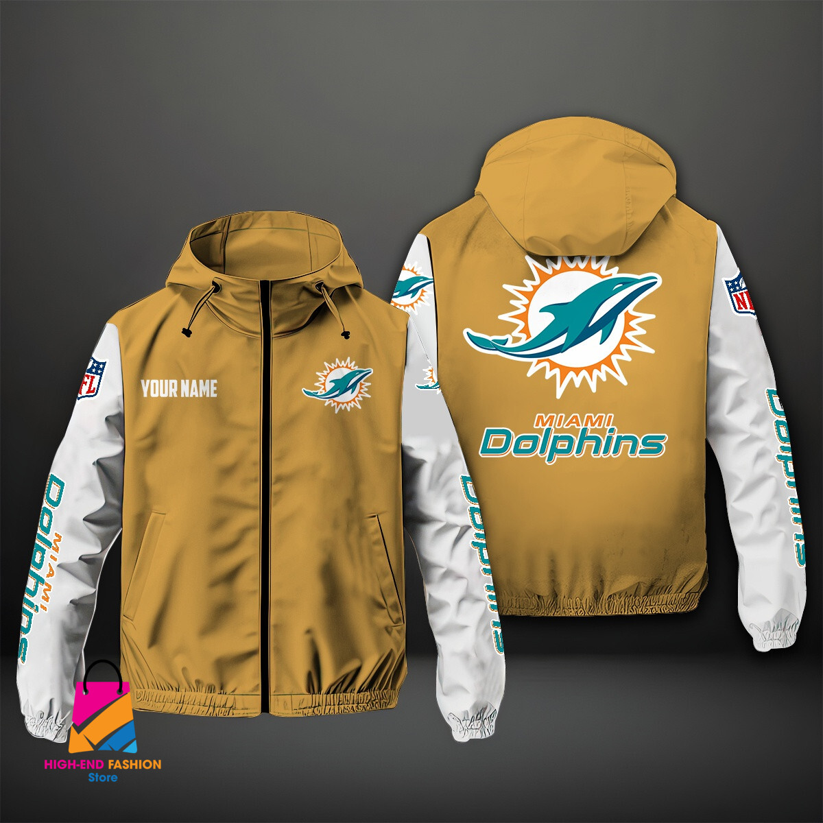 Miami Dolphins NFL Style Windbreaker Jacket For Fans