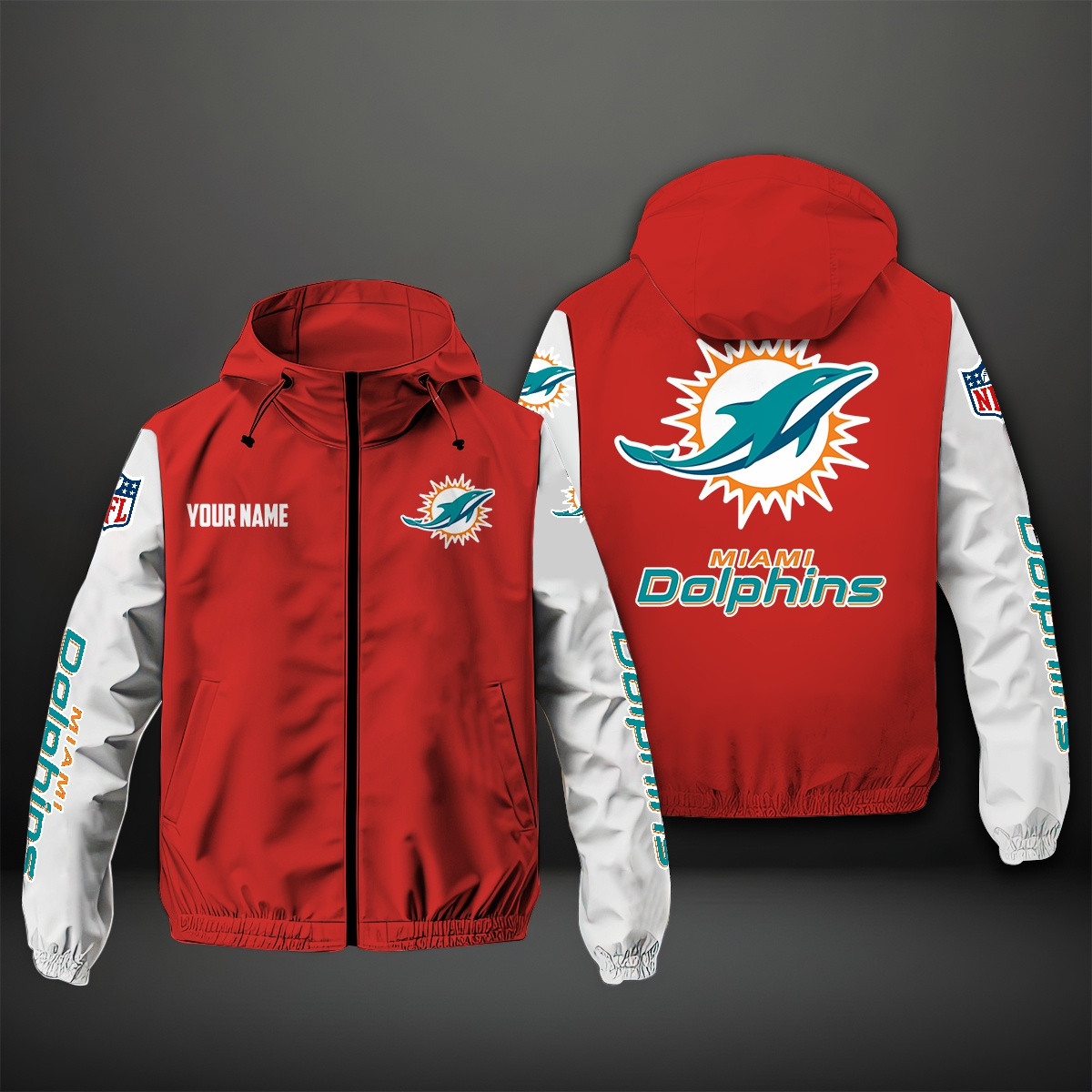 Miami Dolphins NFL Style Windbreaker Jacket For Fans