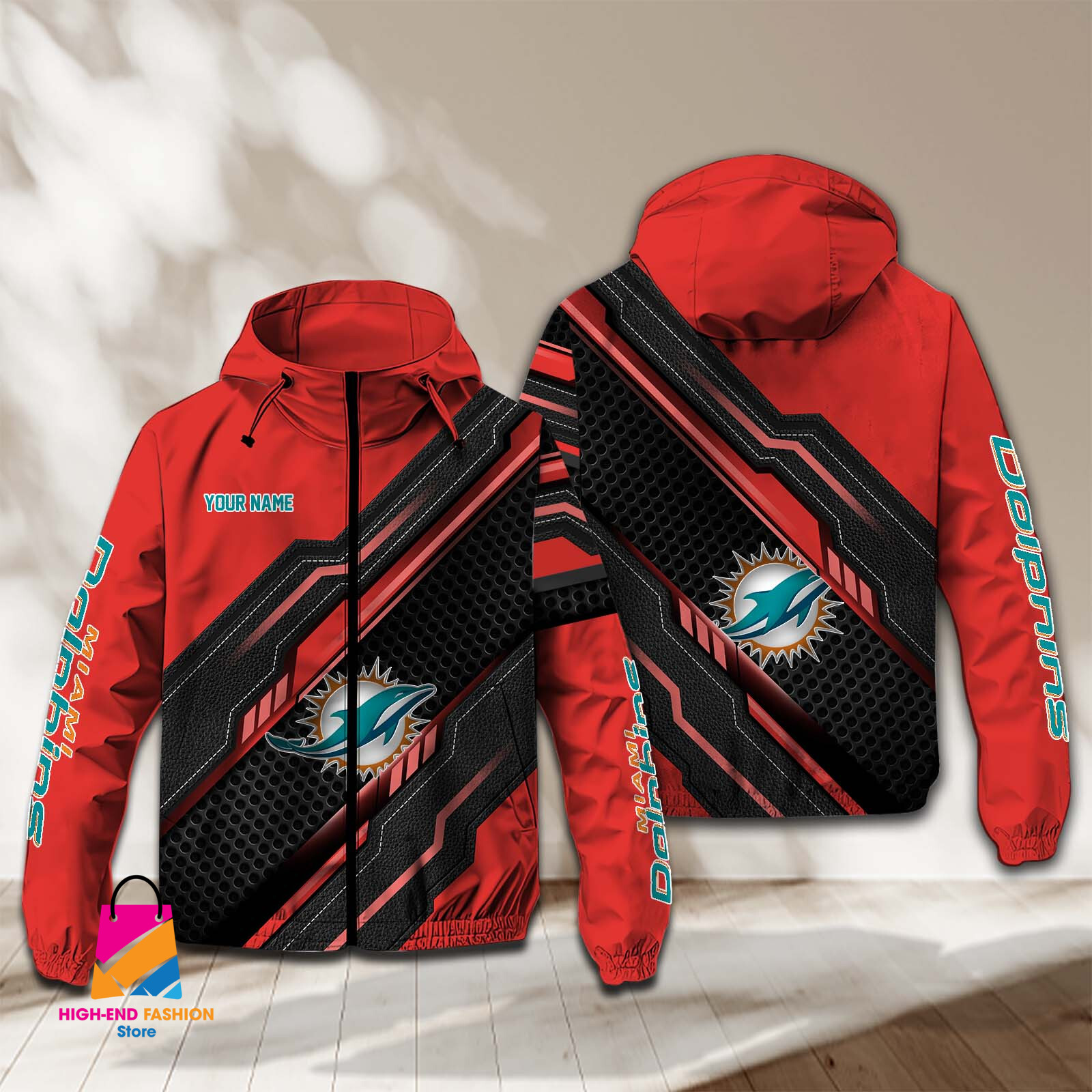 Miami Dolphins NFL Style Windbreaker Jacket For Fans