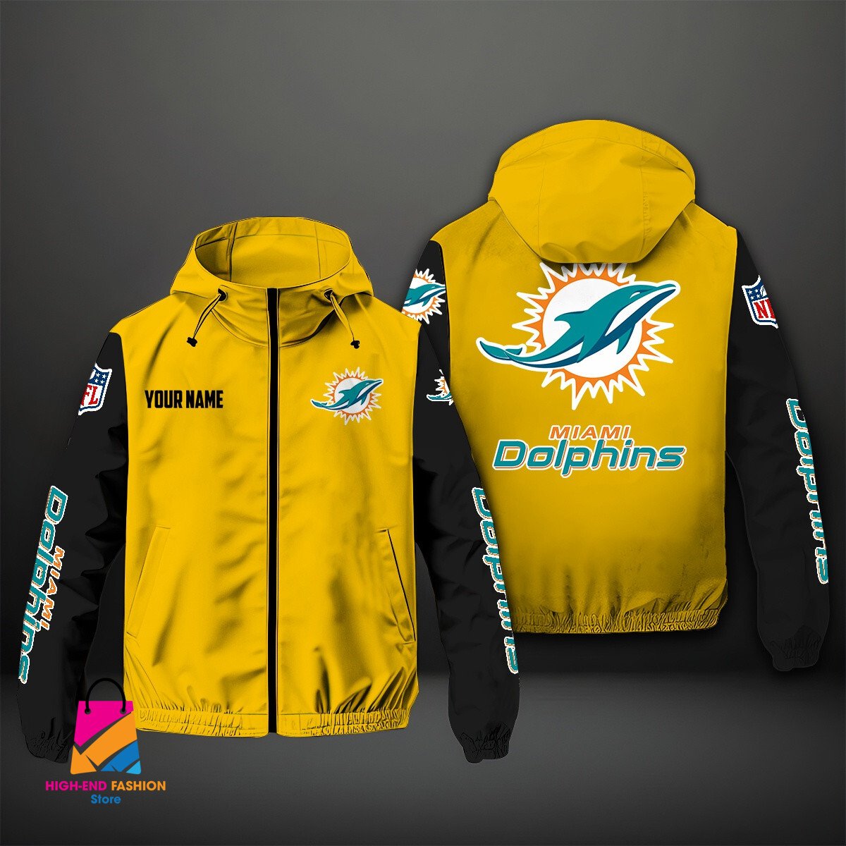 Miami Dolphins NFL Style Windbreaker Jacket For Fans