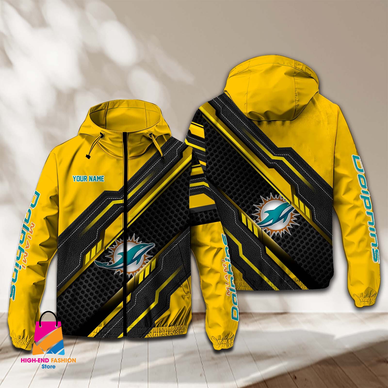 Miami Dolphins NFL Style Windbreaker Jacket For Fans