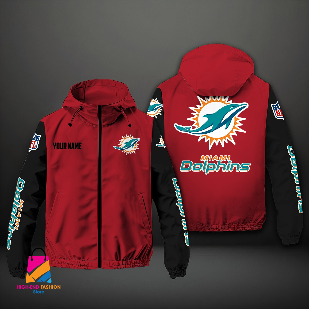 Miami Dolphins NFL Style Windbreaker Jacket For Fans
