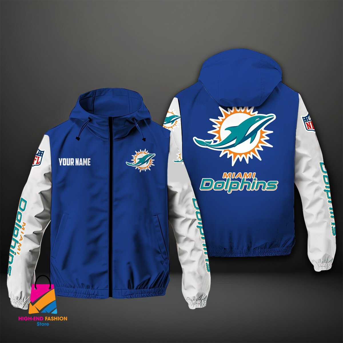 Miami Dolphins NFL Style Windbreaker Jacket For Fans