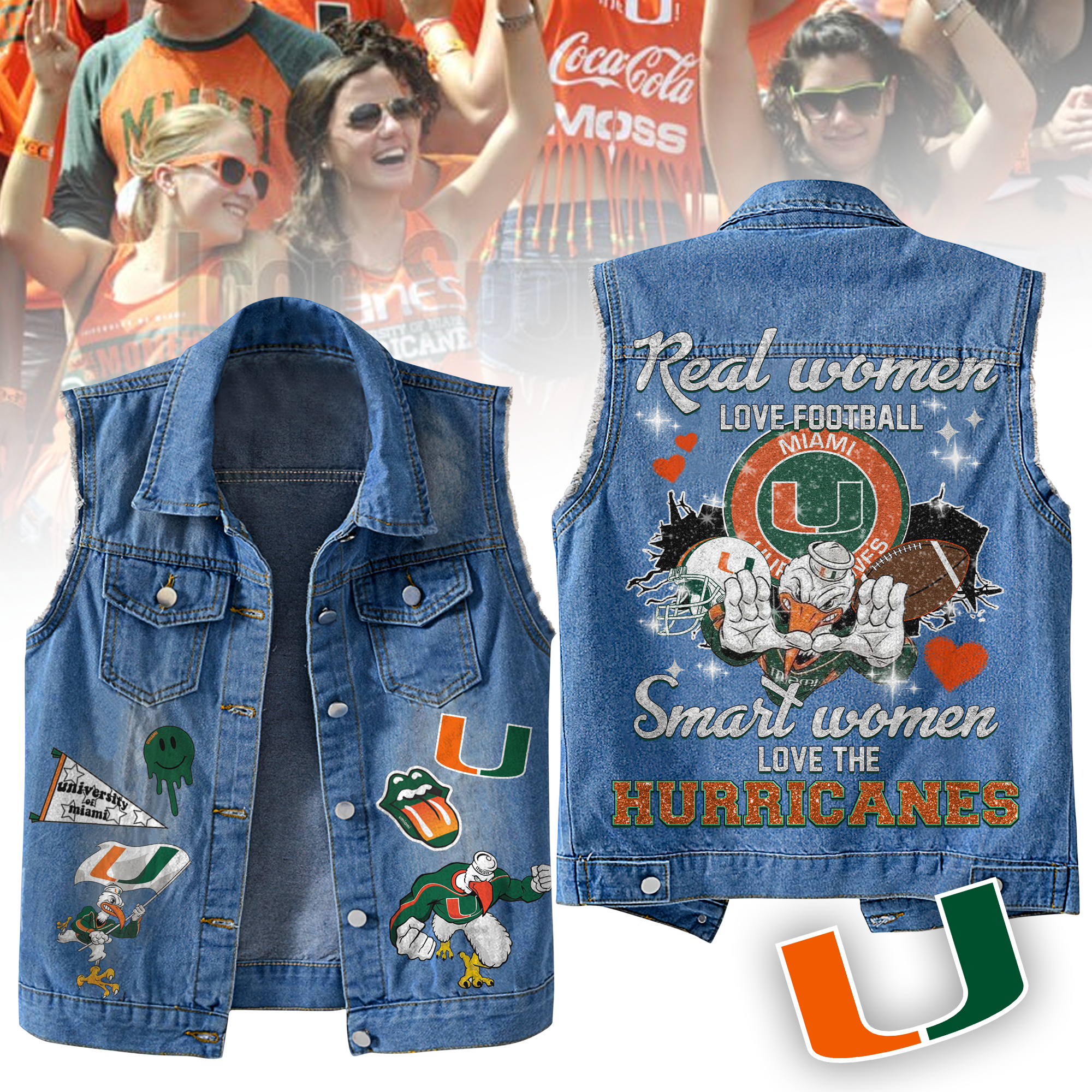 Miami Hurricanes NCAA Style Sleeveless Jacket For Fans