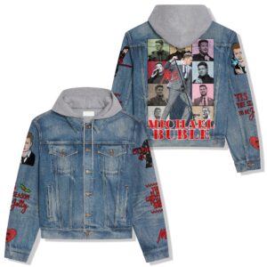 Michael Bublé Music Style Hooded Denim Jacket For Fans