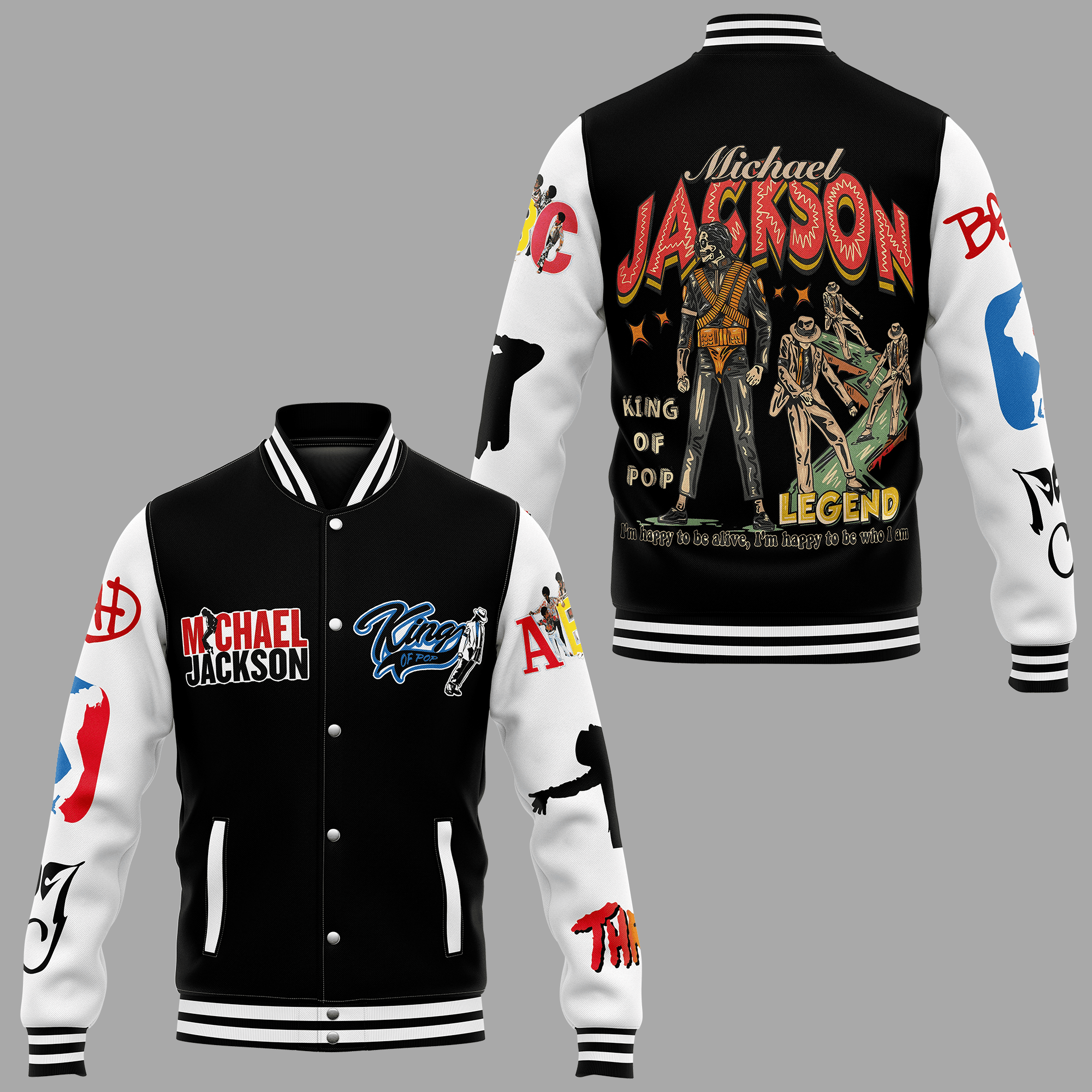 Michael Jackson Music Style Baseball Jacket For Fans