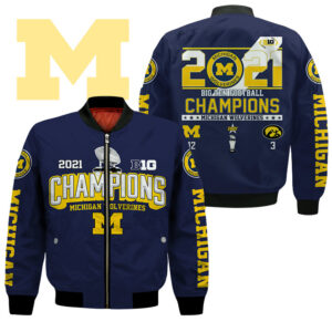 Michigan Wolverines NCAA Style Bomber Jacket For Fans