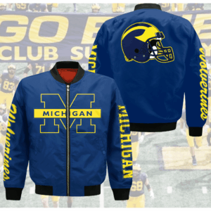 Michigan Wolverines NCAA Style Bomber Jacket For Fans