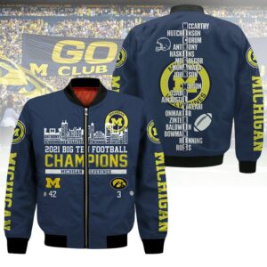 Michigan Wolverines NCAA Style Bomber Jacket For Fans