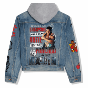 Mike Tyson Sports Style Hooded Denim Jacket For Fans
