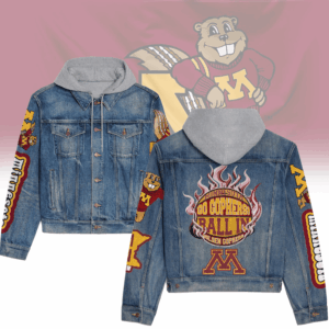 Minnesota Golden NBA Style Hooded Denim Jacket For Fans