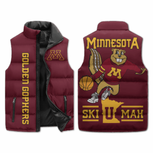 Minnesota Golden NBA Style Sleeveless Puffer Jacket For Fans