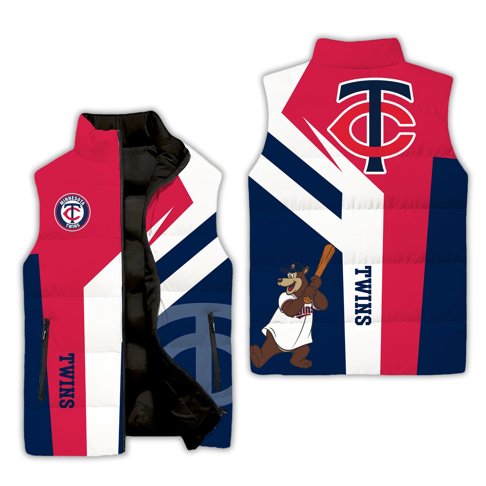 Minnesota Twins MLB Style Sleeveless Puffer Jacket For Fans