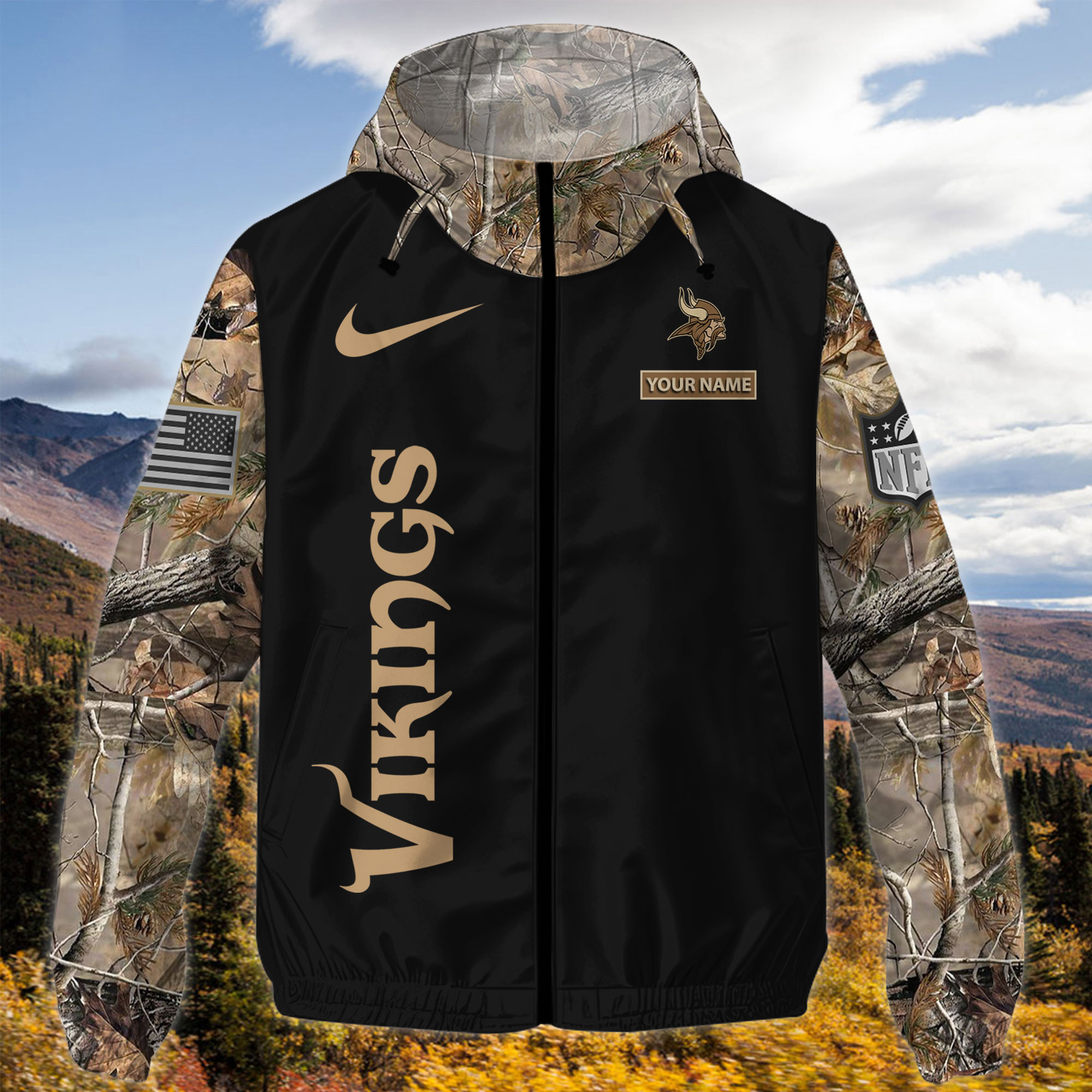 Minnesota Vikings NFL Personalized Style Windbreaker Jacket For Fans