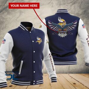 Minnesota Vikings NFL Style Baseball Jacket For Fan