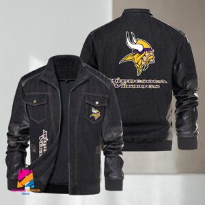 Minnesota Vikings NFL Style Denim Jacket For Fans