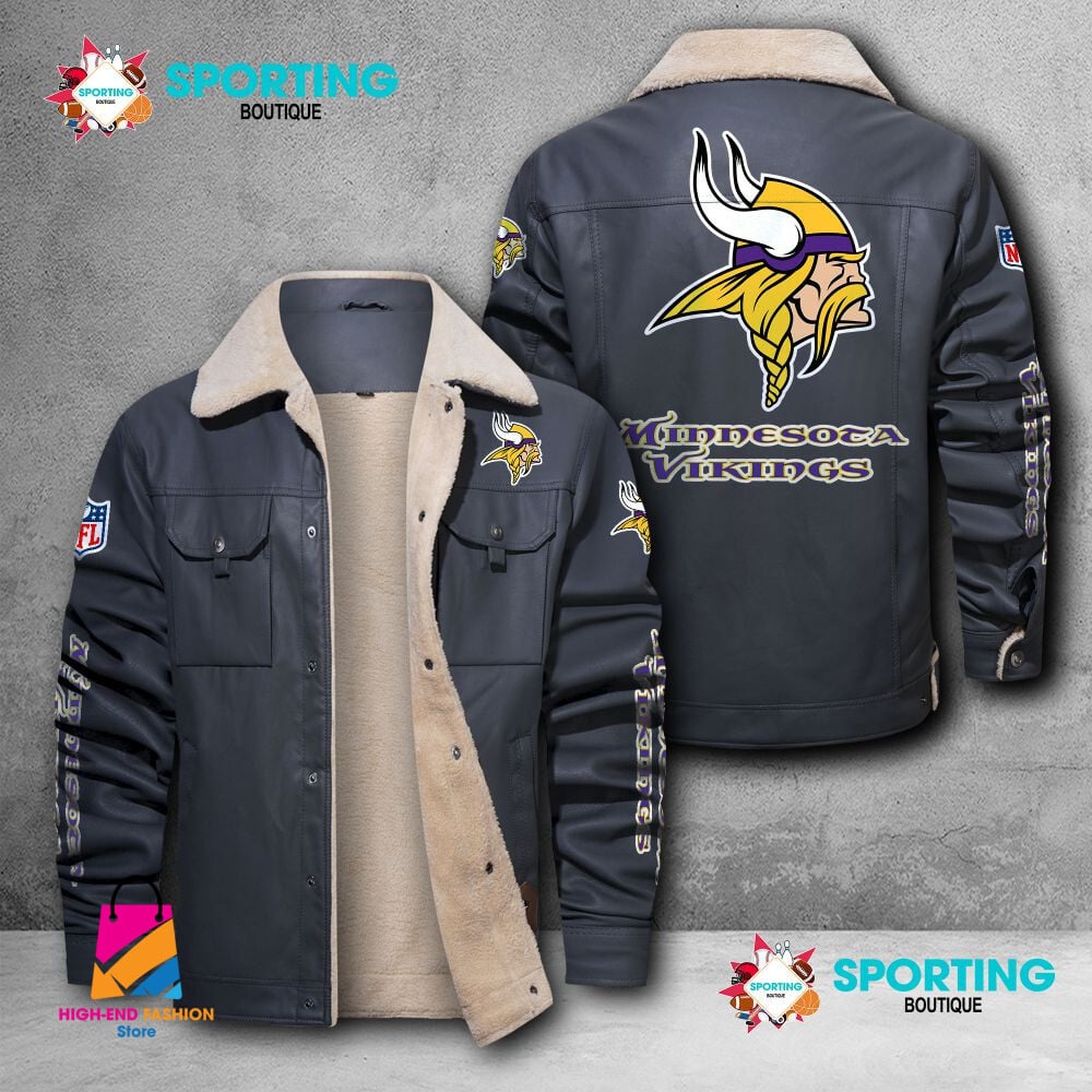 Minnesota Vikings NFL Style Leather Jacket For Fans