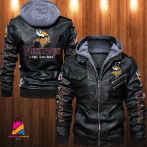 Minnesota Vikings NFL Style Leather Jacket For Fan