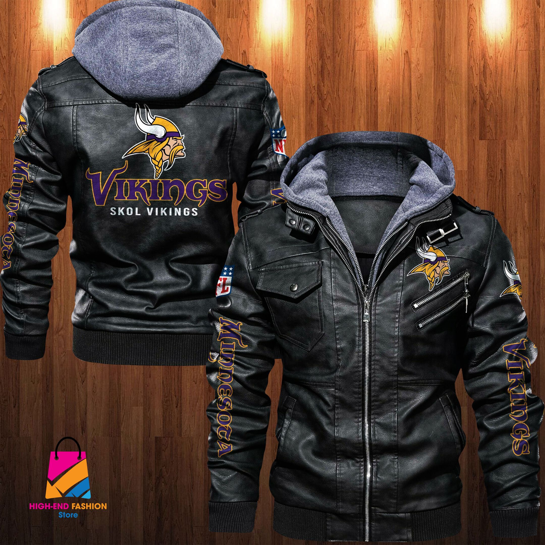 Minnesota Vikings NFL Style Leather Jacket For Fan