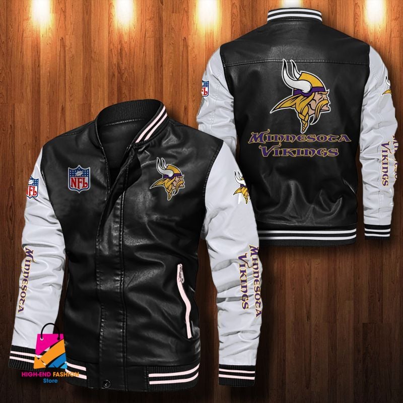 Minnesota Vikings NFL Style Leather Jacket For Fan