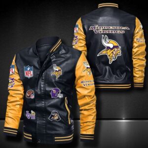 Minnesota Vikings NFL Style Leather Jacket For Fan