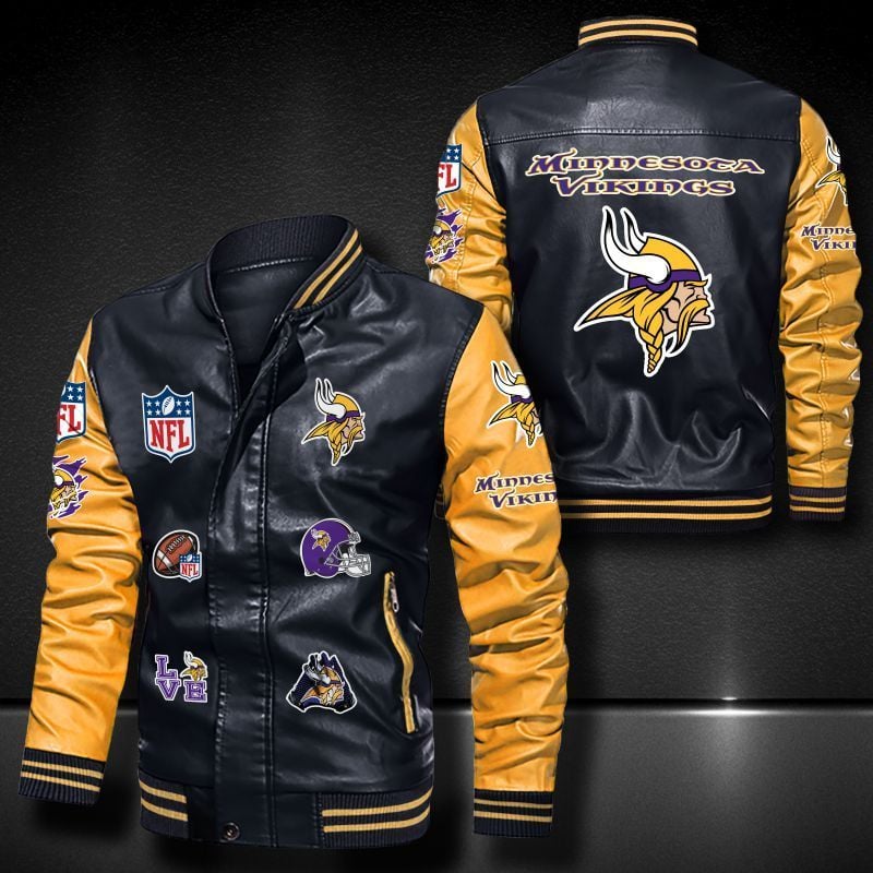 Minnesota Vikings NFL Style Leather Jacket For Fan