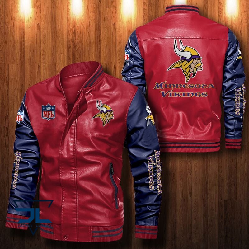 Minnesota Vikings NFL Style Leather Jacket For Fan