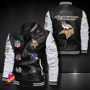 Minnesota Vikings NFL Style Leather Jacket For Fan