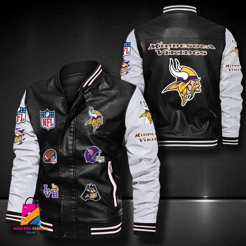 Minnesota Vikings NFL Style Leather Jacket For Fan