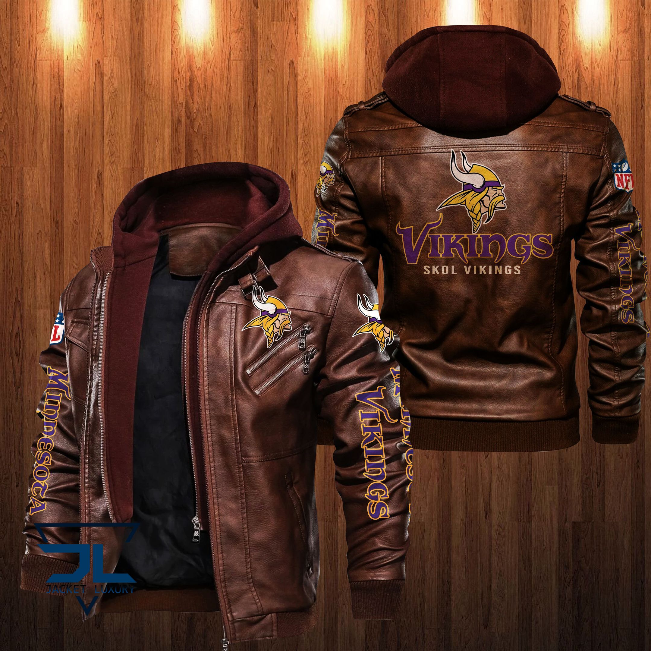 Minnesota Vikings NFL Style Leather Jacket For Fan