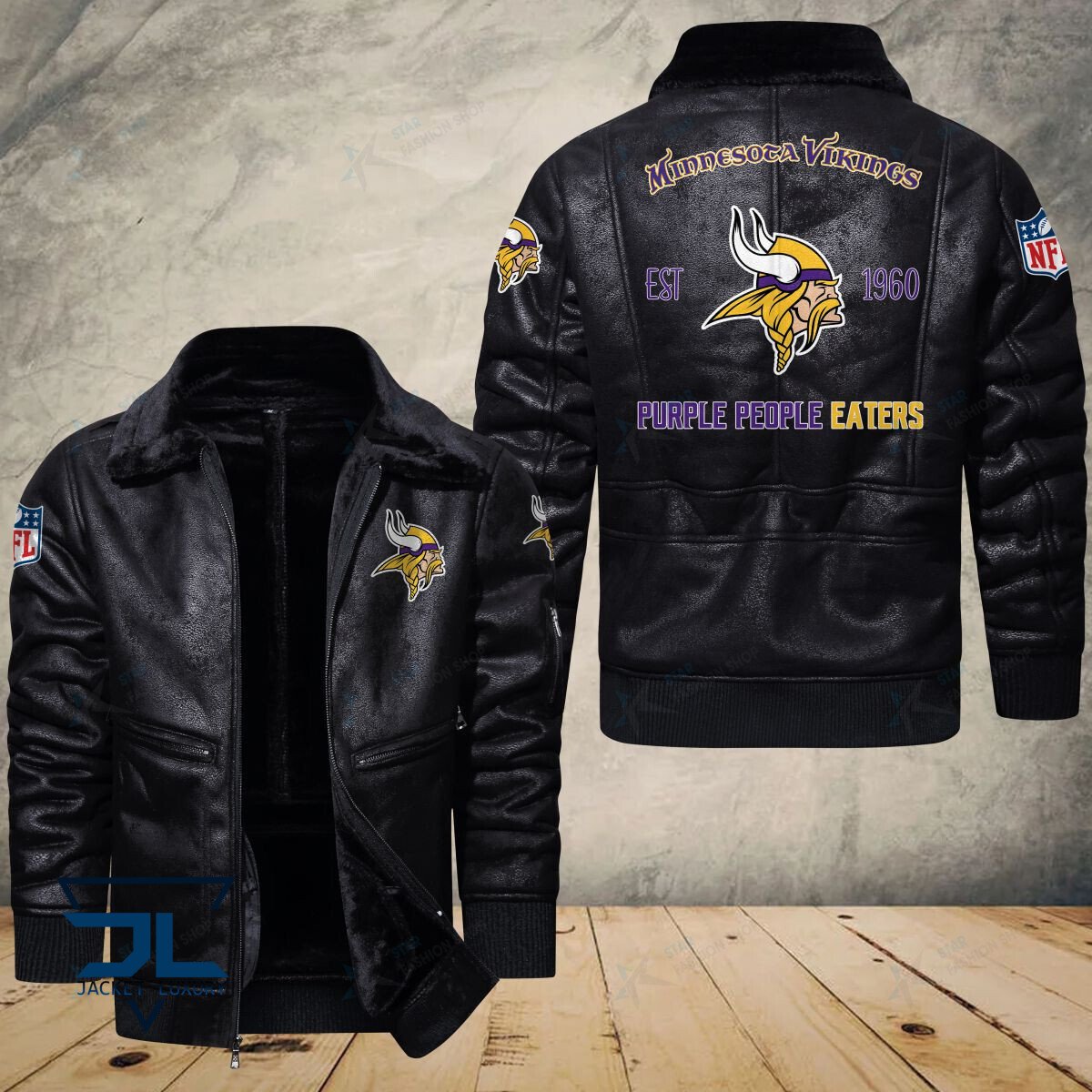 Minnesota Vikings NFL Style Leather Jacket For Fans