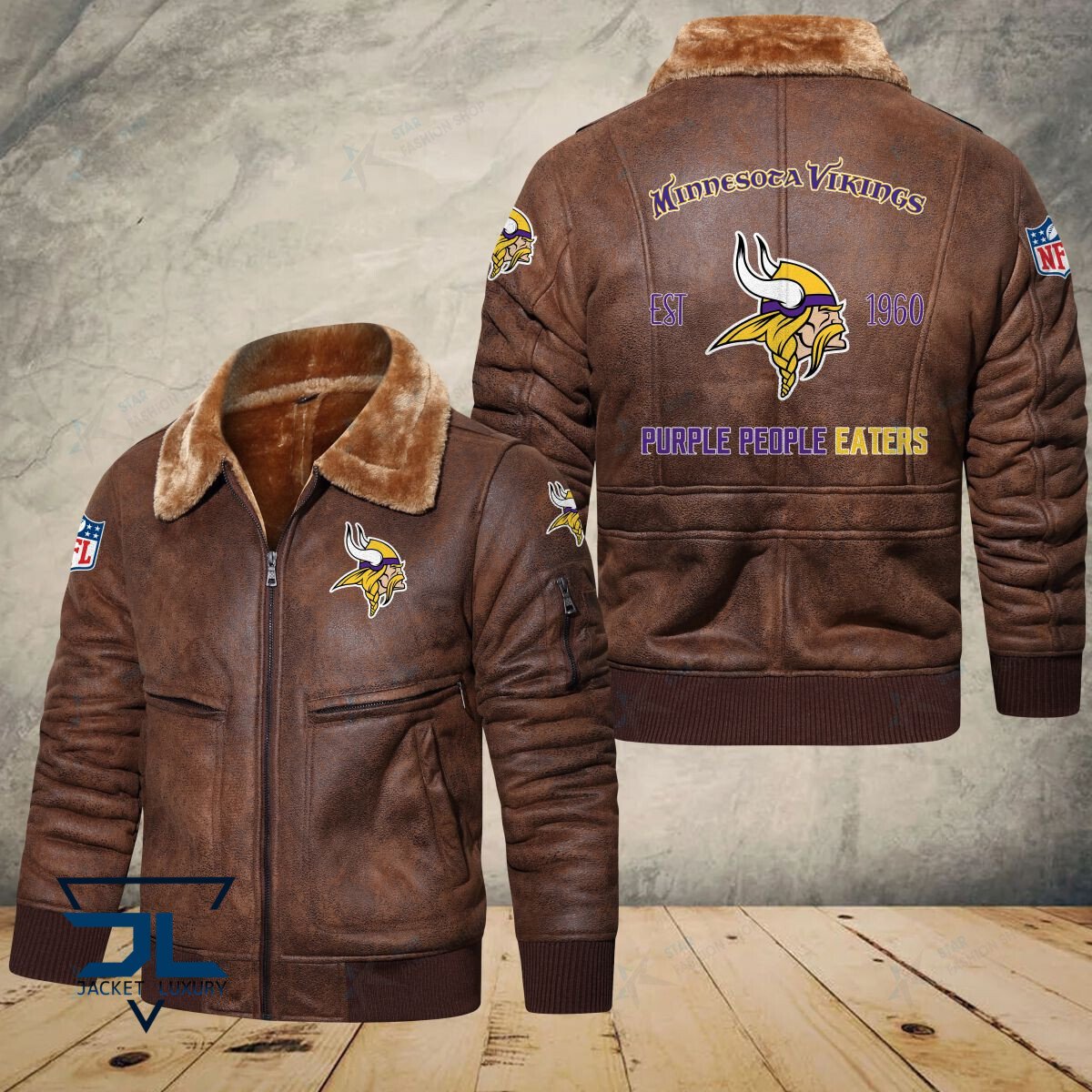 Minnesota Vikings NFL Style Leather Jacket For Fans