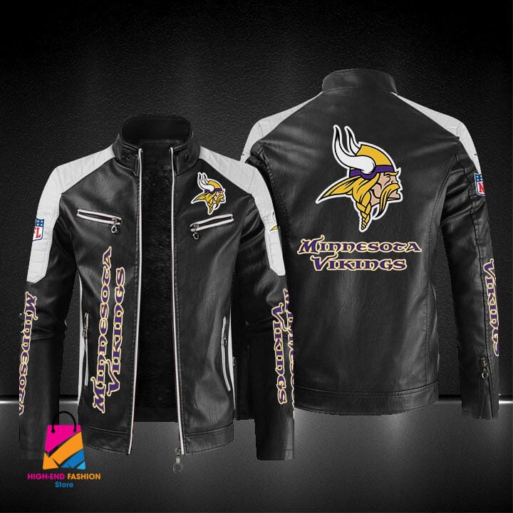 Minnesota Vikings NFL Style Leather Jacket For Fans