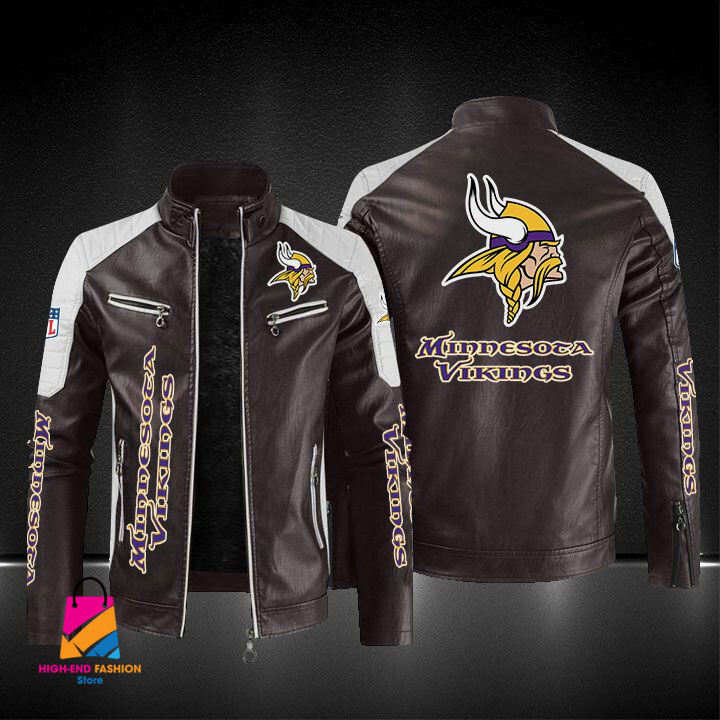 Minnesota Vikings NFL Style Leather Jacket For Fans