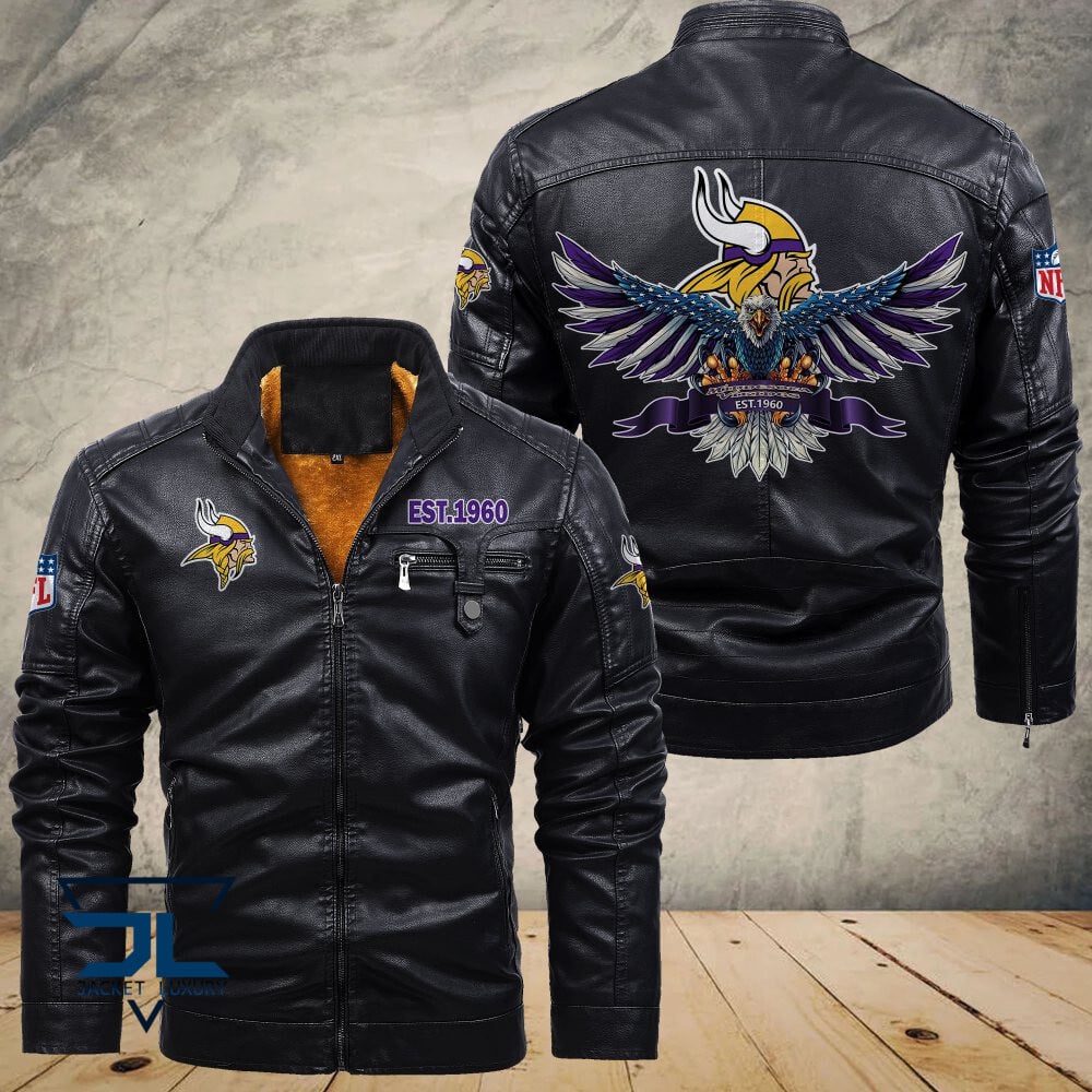 Minnesota Vikings NFL Style Leather Jacket For Fans
