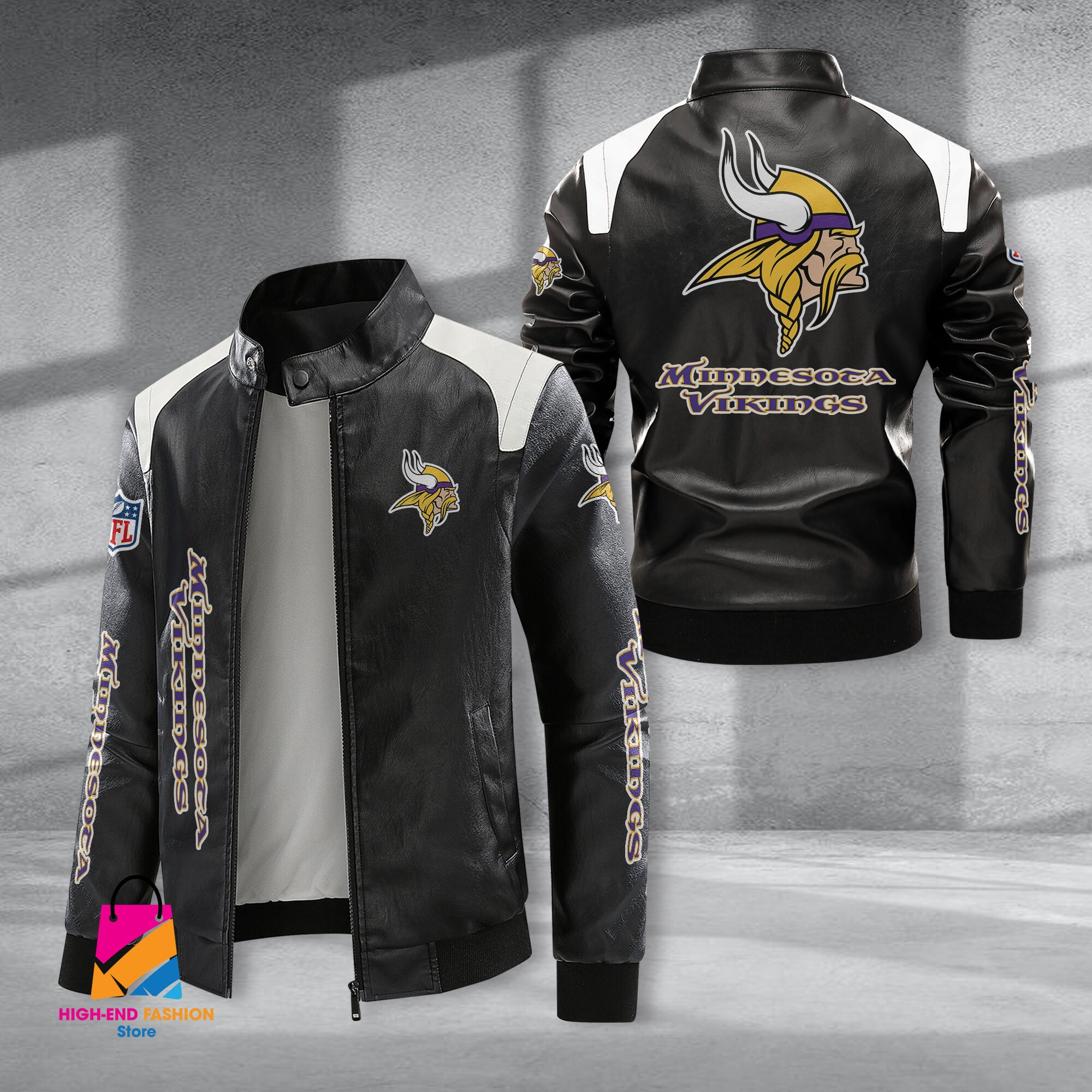 Minnesota Vikings NFL Style Leather Jacket For Fans